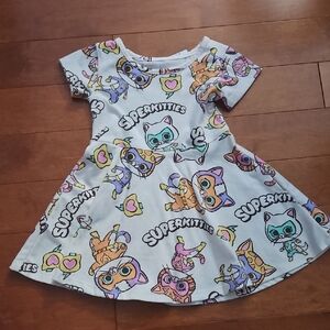 Nwt Disney Superkitties Kids Dress - Multicolor Cartoon Design